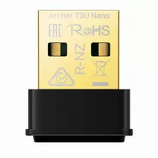 Tarjetas De Red Tp-link Archer T3u Nano Interfaz De Host Usb, Interfaz Wlan, Tasa De Transferencia (máx) 1267 Mbit/s, Color Negro, Pc/computadora Portátil